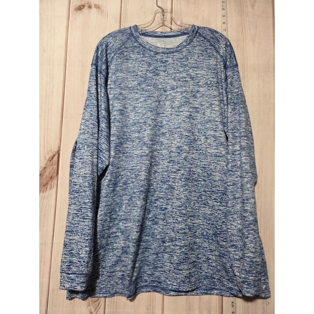Badger Sport Men's‎ Blue Marled Long Sleeve Athletic T-Shirt Size 2XL